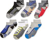 👦 6-pack jefferies socks boys' tech sport quarter socks for active days logo