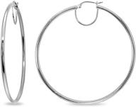 💎 stunning sterling silver large hoop earrings for women and girls: polished & round (2x50mm-70mm diameter) logo