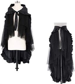 img 3 attached to Belle Poque Women's Steampunk Gothic Wrap Skirt with Victorian Ruffles for a Pirate-Inspired Look