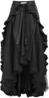 belle poque women's steampunk gothic wrap skirt with victorian ruffles for a pirate-inspired look logo