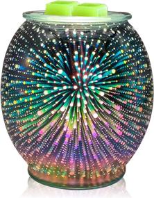 img 4 attached to 🎇 Enhance Your Living Space with our 3D Fireworks Glass Electric Wax Warmer: The Perfect Fragrance Warmer for Home and Office Decor, Bedroom Ambiance, and Thoughtful Gifts