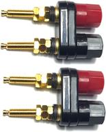 🔌 amplifier/speaker power cable connector - cess dual binding post terminal with banana jack socket, 2.3" length (2 pack) logo