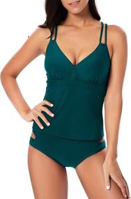 img 4 attached to 👙 Stylish BIKINX V Neck Tankini Swimsuits: Flattering Two Piece Swimwear with Criss Cross Back, Tummy Control & Plus Size Options