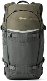 img 4 attached to 🎒 Lowepro LP37015-PWW Flipside Trek BP 350 AW Camera Backpack - Compact Storage for DSLR, Lenses, Tripod, 10 Inch Tablet (Grey/Dark Green)