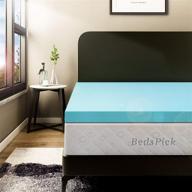 bedspick 3 inch memory foam mattress topper queen size - premium gel-infused mattress pad for ultimate softness logo