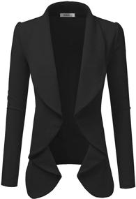 img 4 attached to Doublju Classic Women's Clothing: Draped Front Blazer - Enhanced SEO