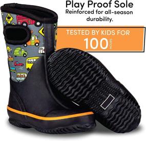 img 3 attached to All-Weather MudBoots for Kids - Keep Your Little Ones Warm and Dry with LONECONE's Insulating Neoprene Boots