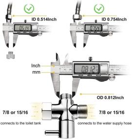 img 3 attached to 💧 SOMDARHK T Adapter with Shut-off Valve: A Versatile Bidet Solution with Chrome Finish