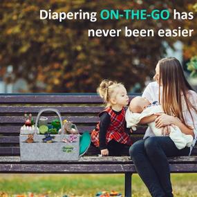 img 1 attached to 👶 Homey Grips Turquoise Baby Diaper Caddy Organizer: Essential Nursery Storage for New Parents on the Go