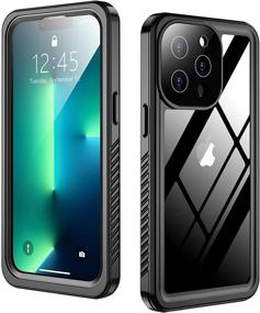 img 4 attached to Eonfine iPhone 13 Pro Max Case Waterproof, IP68 Full Body Cover with Built-In Screen Protector, Heavy-Duty Shockproof Case (Black) - Compatible with iPhone 13 Pro Max