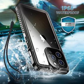 img 2 attached to Eonfine iPhone 13 Pro Max Case Waterproof, IP68 Full Body Cover with Built-In Screen Protector, Heavy-Duty Shockproof Case (Black) - Compatible with iPhone 13 Pro Max