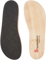 berkemann men's natural wooden sole clogs logo