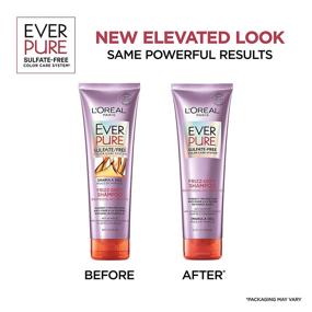 img 2 attached to 🌪️ L'Oreal Paris EverPure Frizz Defy Sulfate Free Shampoo and Conditioner Kit for Color-Treated Hair, Humidity and Frizz Control, Ideal for Frizzy Hair (8.5 Fl; Oz each) (Packaging May Vary)