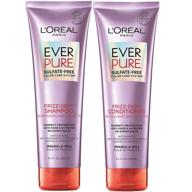 🌪️ l'oreal paris everpure frizz defy sulfate free shampoo and conditioner kit for color-treated hair, humidity and frizz control, ideal for frizzy hair (8.5 fl; oz each) (packaging may vary) logo