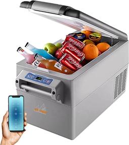 img 4 attached to Versatile Electric Cooler: Portable Fridge with Battery & Wheels