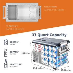 img 3 attached to Versatile Electric Cooler: Portable Fridge with Battery & Wheels