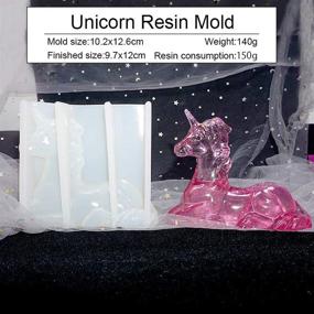 img 3 attached to Magical Unicorn Resin Mold for DIY Handmade Crafts: Create Stunning 3D Unicorn Shaped Soap, Candle, Plaster, and More!