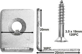 img 1 attached to Angle Brackets Plated Corner Brackit Industrial Hardware