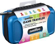 🧳 deluxe traveler nintendo 3ds amiibo case – officially licensed protection for storage, display, and carrying – blue logo