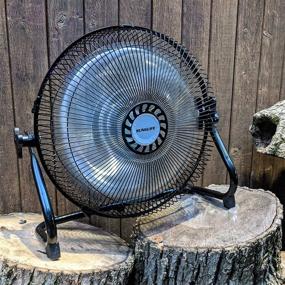 img 3 attached to 💨 SUNGLIFE 12-Inch High Velocity Floor Fan with 12 Speeds - Rechargeable Battery Operated Fan for Cool Air Circulation