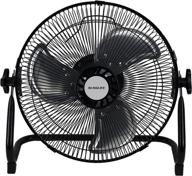 💨 sunglife 12-inch high velocity floor fan with 12 speeds - rechargeable battery operated fan for cool air circulation logo