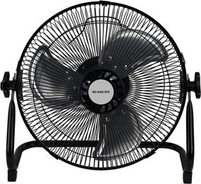 img 4 attached to 💨 SUNGLIFE 12-Inch High Velocity Floor Fan with 12 Speeds - Rechargeable Battery Operated Fan for Cool Air Circulation