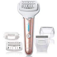 💆 panasonic cordless shaver epilator for women with 5 attachments - gentle wet/dry hair removal for legs, underarms, bikini, and face - esel7ap, white (1 count) logo