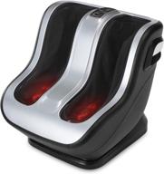 👣 enhanced foot and calf massager with soothing heat, shiatsu feet massager device to alleviate sore feet, legs, ankles; kneading, rolling foot and leg massager for improved circulation, relaxation; suitable for all foot sizes logo