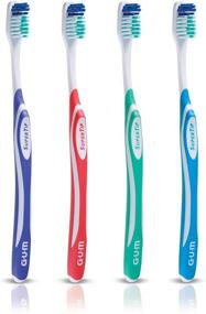 img 1 attached to 🪥 GUM Super Tip Toothbrush, Compact Head &amp; Soft Bristles, Bonus Proxabrush Go-Betweens, (6 Pack)