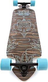 img 1 attached to 🛹 Collection of Black Longboard Skateboards - Complete Exotic Woodboards with Canadian Maple Core for Cruising, Carving, Freestyle, Dancing, Downhill, and Freeride