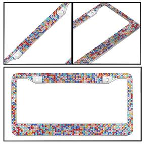 img 1 attached to Colorful Crystal Premium Stainless Steel Bling License Plate Frame For Women