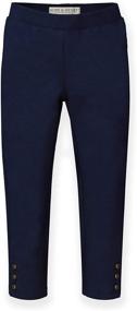 img 4 attached to Henry Hope Girls' Button Ponte Pants & Capris: Stylish Clothing for Girls