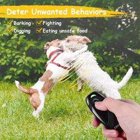 img 2 attached to 🐶 CEGNO Anti Barking Device: Ultrasonic Dog Barking Deterrent with Control Range of 16.4 Ft, Indoor Outdoor Bark Control for Small Medium Large Dogs - Wrist Strap & LED Indicator