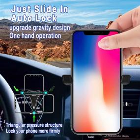 img 2 attached to Hands-Free Cell Phone Holder for Car Air Vent - Universal 360 Adjustable Gravity Car Mount Stand for iPhone 11, 12 & Android – Soporte De Porta Celular para Carro