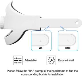 img 2 attached to 🔽 Оптимизированная регулируемая головная стремянка Esimen для элитного ремня Oculus Quest 2 с подушкой, улучшенной пеной для комфорта, сбалансированным дизайном для равномерного распределения веса, снижением давления (белая)