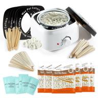 🪒 waxing kit with milk wax beans for at-home hair removal: includes wax warmer, sticks, & collars logo