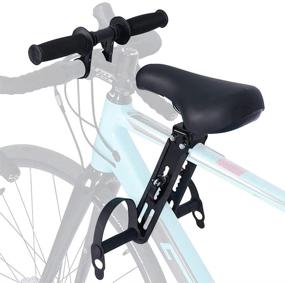 img 4 attached to QYLS Детское сиденье и комплект аксессуаров для руля: передняя детская велосипедная седушка для детей 2-5 лет - полный набор (до 48 фунтов), совместимое со всеми велосипедами MTB для взрослых.