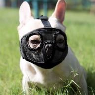 🦮 jyhy adjustable breathable mesh bulldog muzzles for biting, chewing, barking, training - short snout dog muzzles logo