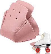 enhance roller skating experience with 2-piece toe cap guards protectors in artificial leather logo