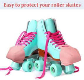 img 2 attached to Enhance Roller Skating Experience with 2-Piece Toe Cap Guards Protectors in Artificial Leather