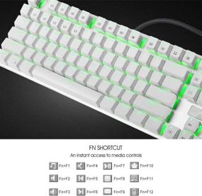 img 1 attached to HUO JI E-Yooso Z-88 Mechanical Gaming Keyboard: Brown Switches, Programmable RGB Backlit, 104 Keys, Hot Swappable - Silver and White