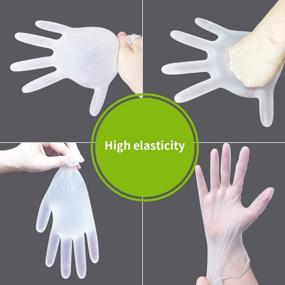 img 1 attached to 🧤 Mittens with Transparent Gloves - PVC Mitts for Cooking and Cleaning