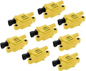 img 1 attached to Enhance Ignition Performance with ACCEL 140043-8 SuperCoil Set (Pack of 8), Yellow
