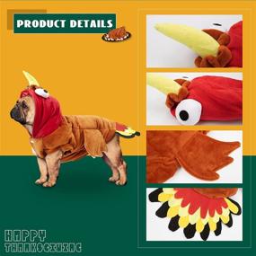 img 1 attached to 🦃 BWOGUE Turkey Dog Costume Thanksgiving Apparel: Paw-some Pet Attire for Dogs and Cats