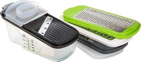 img 4 attached to 🧀 Progressive International Grate, Slice &amp; Store Set - Multi Color, One Size