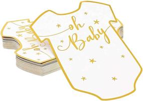img 2 attached to 👶 Красивые золотые фольгированные карточки для предсказаний и советов на вечеринку в честь рождения малыша - набор из 50 штук, размер 5x7 дюймов