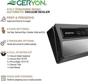 img 3 attached to 🔒 Geryon Vacuum Sealer Machine: Ultimate Food Saver with Starter Kit for Easy, Convenient and Efficient Food Preservation