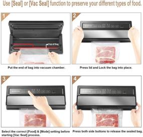 img 1 attached to 🔒 Geryon Vacuum Sealer Machine: Ultimate Food Saver with Starter Kit for Easy, Convenient and Efficient Food Preservation