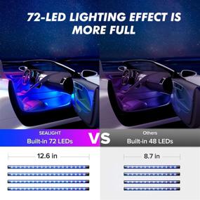 img 1 attached to 🔦 SEALIGHT LED Interior Lights: 72 LEDs, 96 Modes, Dynamic Music Mode