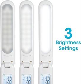 img 2 attached to 🔦 Оптимизированная переносная светильник с LED-подсветкой OttLite с перезаряжаемым аккумулятором – задняя подсветка календаря, складной, сенсорное управление, свет ClearSun LED, в комплекте кабель для зарядки через USB, портативная для чтения, самолетов и кофеен.